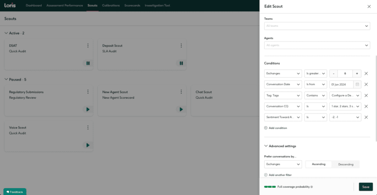 Intelligent QA conversation selection and routing